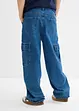 Loose Fit Cargo Jeans med justerbar midja, Straight, bonprix