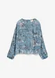 Chiffongblus med rysch, bonprix