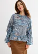 Chiffongblus med rysch, bonprix
