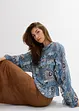 Chiffongblus med rysch, bonprix