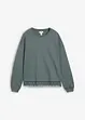 Sweatshirt med spetsbesättning, bonprix