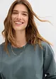 Sweatshirt med spetsbesättning, bonprix