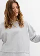 Sweatshirt med blusinfällning, bonprix