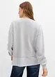 Sweatshirt med blusinfällning, bonprix