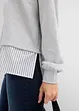 Sweatshirt med blusinfällning, bonprix