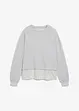 Sweatshirt med blusinfällning, bonprix