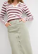 Midikjol av twill, bonprix