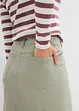 Midikjol av twill, bonprix