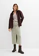 Midikjol av twill, bonprix