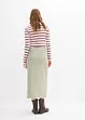 Midikjol av twill, bonprix