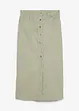 Midikjol av twill, bonprix