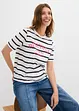 Randig T-shirt av ren bomull, bonprix